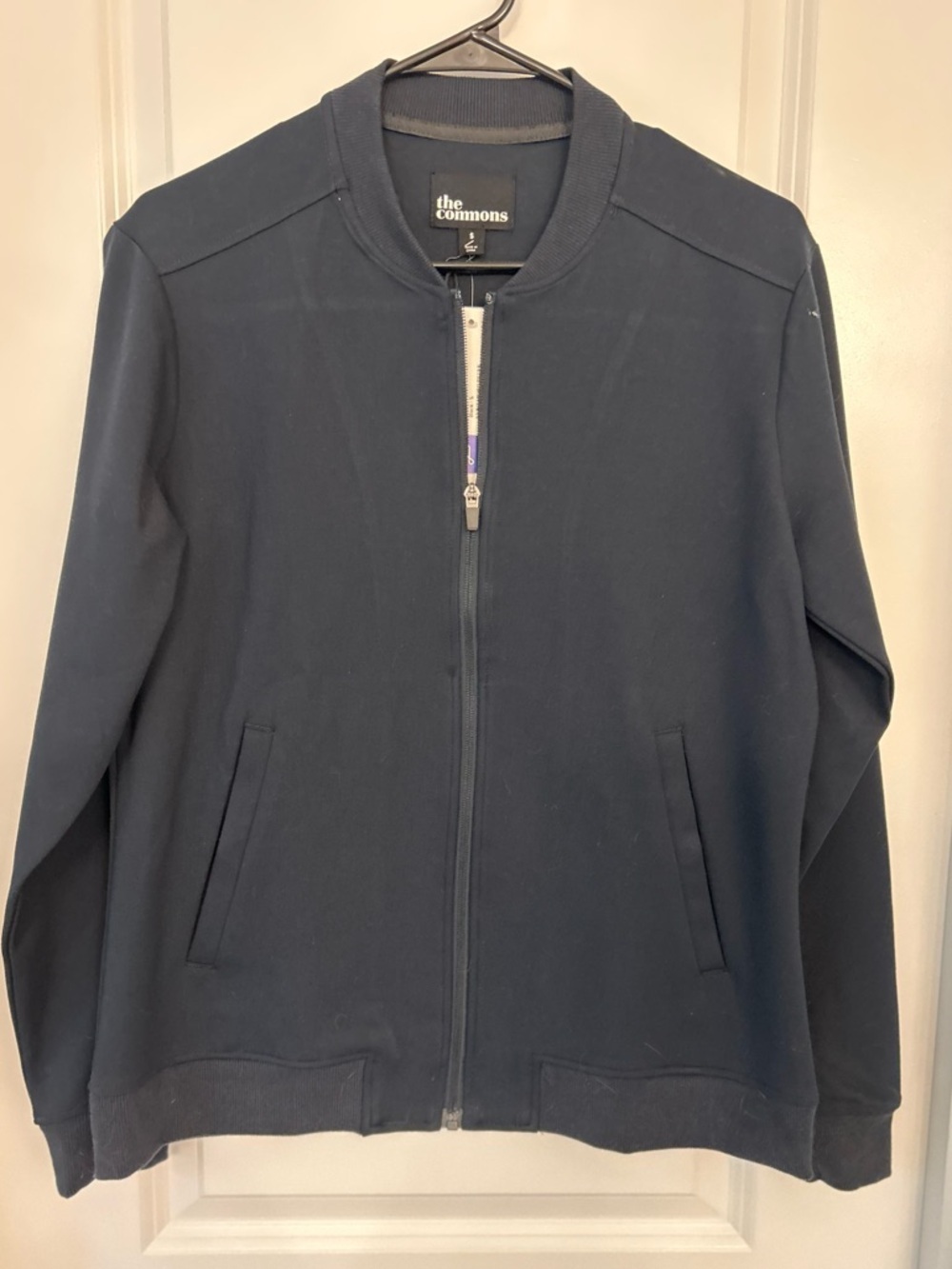 The Commons Full Zip Jacket Black Size Small Lightweight Bomber Style